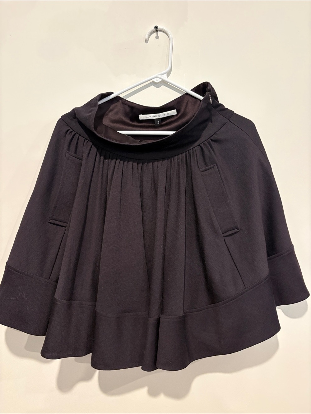 Dianevon furstenberg Black Cape-Style Women's Skirt